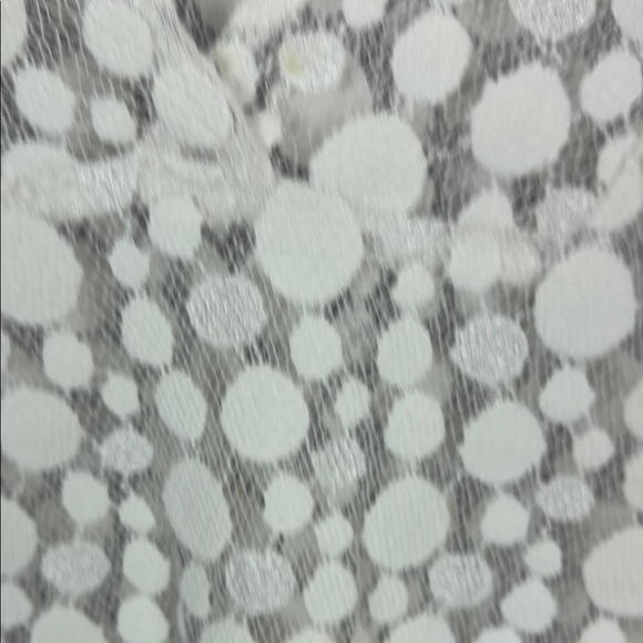 J. Valdi White Polka Dot Lace Long Sleeve Top Size XL - Picture 6 of 11